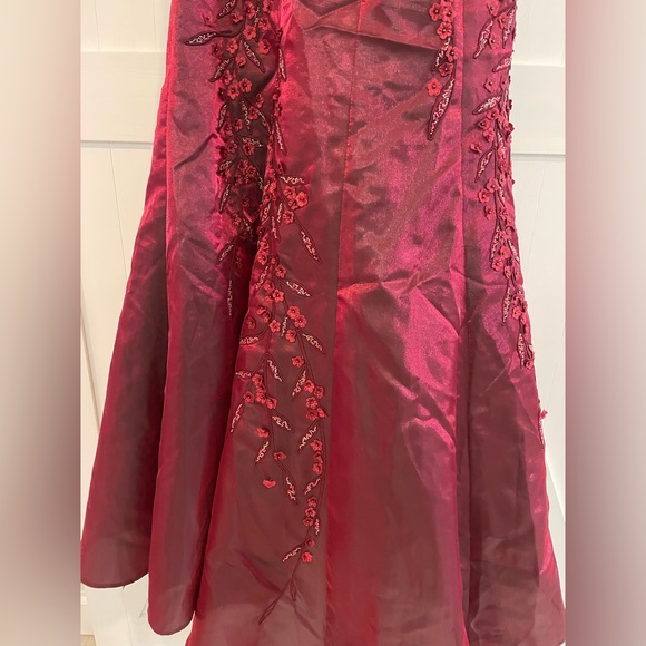 Vintage Lillie Rubin red flower dress - Picture 7 of 8